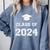 Class Of 2024 Graduation Comfort Colors Sweatshirt Blue Jean