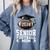 Class Of 2024 Graduation Senior Football Mom 2024 Comfort Colors Sweatshirt Blue Jean