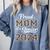 Class Of 2024 Proud Mom Of Senior Class 24 Graduation Comfort Colors Sweatshirt Blue Jean