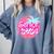 Class Of 2024 Senior Pink Retro Classic Girl Grad Graduation Comfort Colors Sweatshirt Blue Jean
