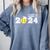 Class Of 2024 Senior Softball Player Graduation Comfort Colors Sweatshirt Blue Jean