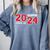 Class Of 2024 Senior Year Boys Girls School Graduation Comfort Colors Sweatshirt Blue Jean