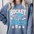 Class Of 2025 Hockey Senior Graduation Graduate Grad Comfort Colors Sweatshirt Blue Jean