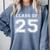 Class Of 2025 Senior Graduation High School Back To School Comfort Colors Sweatshirt Blue Jean