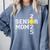 Class Of 2025 Softball Mom Senior Graduation Graduate Women Comfort Colors Sweatshirt Blue Jean