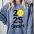 Class Of 2025 Softball Senior Graduation Graduate Women Comfort Colors Sweatshirt Blue Jean