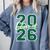 Class Of 2026 Graduation Varsity Green And On The Back Comfort Colors Sweatshirt Blue Jean