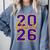 Class Of 2026 Graduation Varsity Purple Yellow On The Back Comfort Colors Sweatshirt Blue Jean