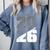 Class Of 2026 High School Senior Graduation Grey Sport Style Comfort Colors Sweatshirt Blue Jean