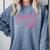 Class Of 2026 Pink Coquette Bow Cap Senior 2026 Graduation Comfort Colors Sweatshirt Blue Jean