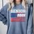 Class Of 2026 Senior Back To School American Flag Graduation Comfort Colors Sweatshirt Blue Jean