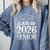 Class Of 2026 Senior Graduation School College Comfort Colors Sweatshirt Blue Jean