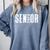 Class Of 2026 Senior Themed Graphic Art Graduation Comfort Colors Sweatshirt Blue Jean