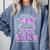 Class Of 2027 Senior Coquette Bow Messy Hair 26 Graduation Comfort Colors Sweatshirt Blue Jean