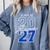 Class Of 2027 Senior 2027 Graduation Comfort Colors Sweatshirt Blue Jean