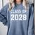 Class Of 2028 Graduation School Grad 2028 Graduate Comfort Colors Sweatshirt Blue Jean