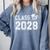 Class Of 2028 Graduation T Shirt Future School Graduate Comfort Colors Sweatshirt Blue Jean