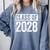 Class Of 2028 Shirt Senior 2028 Graduation Comfort Colors Sweatshirt Blue Jean