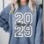 Class Of 2029 Graduating School Class Of 2029 Graduation Comfort Colors Sweatshirt Blue Jean