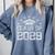 Class Of 2029 Grow With Me Graduation Back To School Comfort Colors Sweatshirt Blue Jean