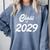 Class Of 2029 Shirt Graduation Him Her Senior Class Comfort Colors Sweatshirt Blue Jean