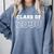 Class Of 2030 Teacher Student Cute Graduate Graduation Men Women Kids Comfort Colors Sweatshirt Blue Jean