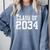 Class Of 2034 Grow With Me First Day Of School Graduation Comfort Colors Sweatshirt Blue Jean