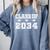 Class Of 2034 School Graduation Comfort Colors Sweatshirt Blue Jean