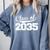 Class Of 2035 Kid To Adult Future Years Graduation Keepsake Comfort Colors Sweatshirt Blue Jean
