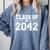 Class Of 2042 Grow With Me First Day Of School Graduation Comfort Colors Sweatshirt Blue Jean