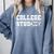 College Stud Student For Men Women Graduation Day Comfort Colors Sweatshirt Blue Jean