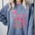 Coquette Pink Bow Flowers Senior 2026 2027 Graduation Comfort Colors Sweatshirt Blue Jean