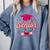 Coquette Pink Bow Senior 2026 2027 Graduation Comfort Colors Sweatshirt Blue Jean