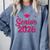 Coquette Pink Bow Senior 2026 Class Of Graduation Comfort Colors Sweatshirt Blue Jean