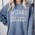 Crazy Sarcastic WIZARD COLLEGE Introvert Anti Social Academy Comfort Colors Sweatshirt Blue Jean