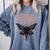 Cryptid Cryptozoology Mothman Introvert -Adults Butterfly Small Crew Neck Classic Fit Short Sleeve Polyester 100 Printed Blended Fabric Comfort Colors Sweatshirt Blue Jean