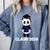 Cute Graduation Panda Class 2018 Comfort Colors Sweatshirt Blue Jean