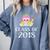 Cute Pink School Owl Class Of 2018 Graduation Comfort Colors Sweatshirt Blue Jean