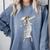 Dabbing Graduation Class Of 2025 Woman Graduation Comfort Colors Sweatshirt Blue Jean