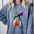 Dabbing Graduation Women Comfort Colors Sweatshirt Blue Jean
