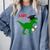 Dinosaur Rawr Diploma Graduate Graduation Comfort Colors Sweatshirt Blue Jean