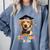 Dog Class Of 2024 Graduation Senior 2024 Men Women Girls Kids Comfort Colors Sweatshirt Blue Jean