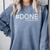 DONE Class Of 2025 Graduation For Her Him Grad Seniors Comfort Colors Sweatshirt Blue Jean