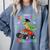 I Easily Crushed Kindergarten Graduation 2022 Truck Dinosaur Comfort Colors Sweatshirt Blue Jean