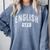 English Major Graduation Books Literature Lover Comfort Colors Sweatshirt Blue Jean