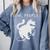 Ew People Cat Skateboard Introvert Sarcastic Humor Comfort Colors Sweatshirt Blue Jean