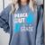 Fifth Grade Graduation Peace Out 5th Grade Boys Comfort Colors Sweatshirt Blue Jean