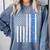 Funny Class Of 2021 American Flag Senior Graduation Comfort Colors Sweatshirt Blue Jean
