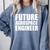 Future Aerospace Engineer College Graduate Graduation Comfort Colors Sweatshirt Blue Jean