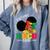 Future HBCU Grad History Girl Graduation HBCU Kids Comfort Colors Sweatshirt Blue Jean